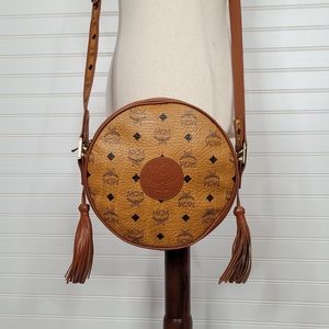 MCM Vintage Suzy Wong Tambourine Round Crossbody Handbag